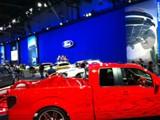 In the Ford booth at SEMA 2012